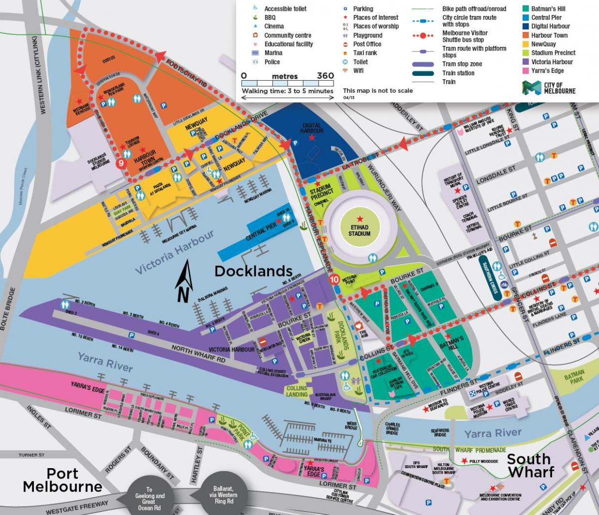 docklands Melbourne mappa
