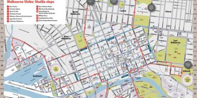 Melbourne attrazioni della città, mappa