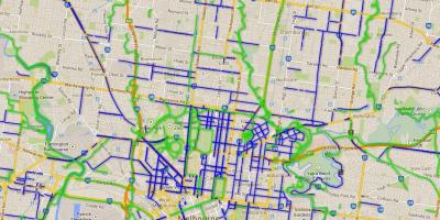 Piste ciclabili Melbourne mappa