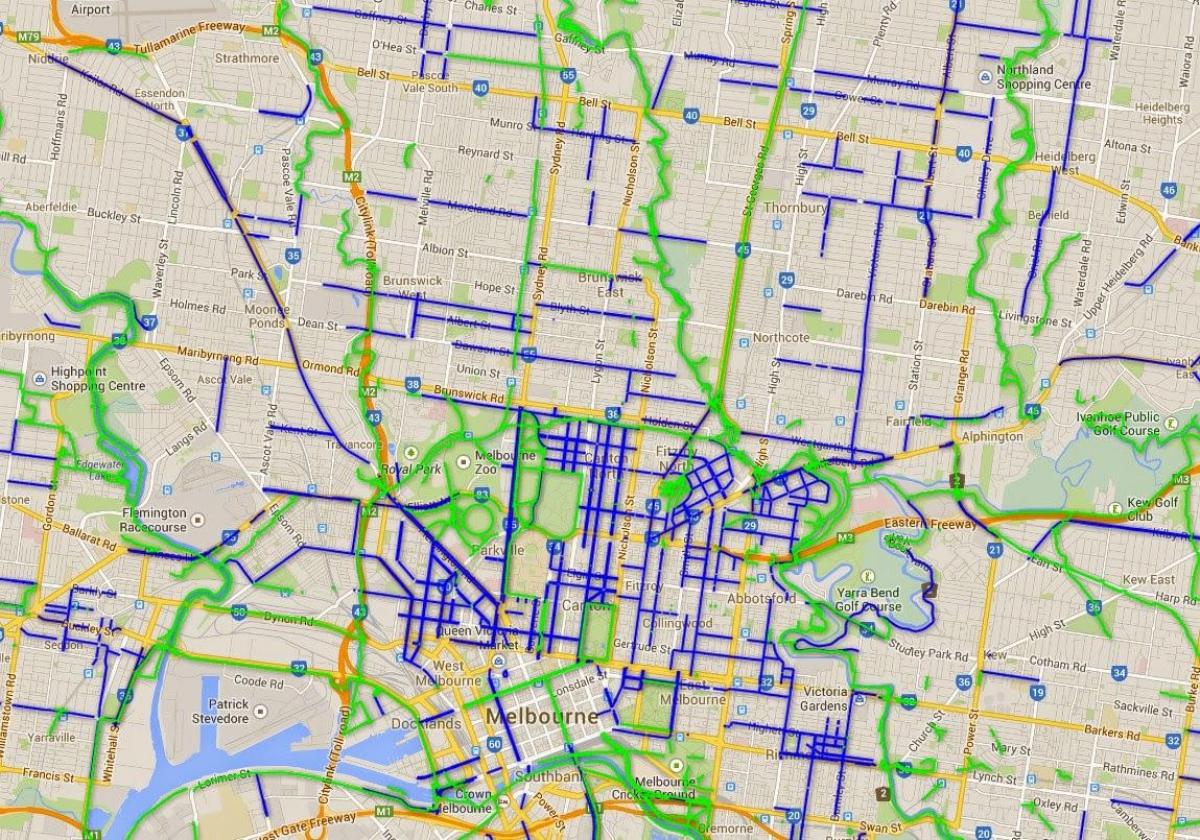 Melbourne mappa bici