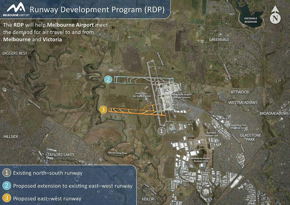 mappa aeroporto di Melbourne