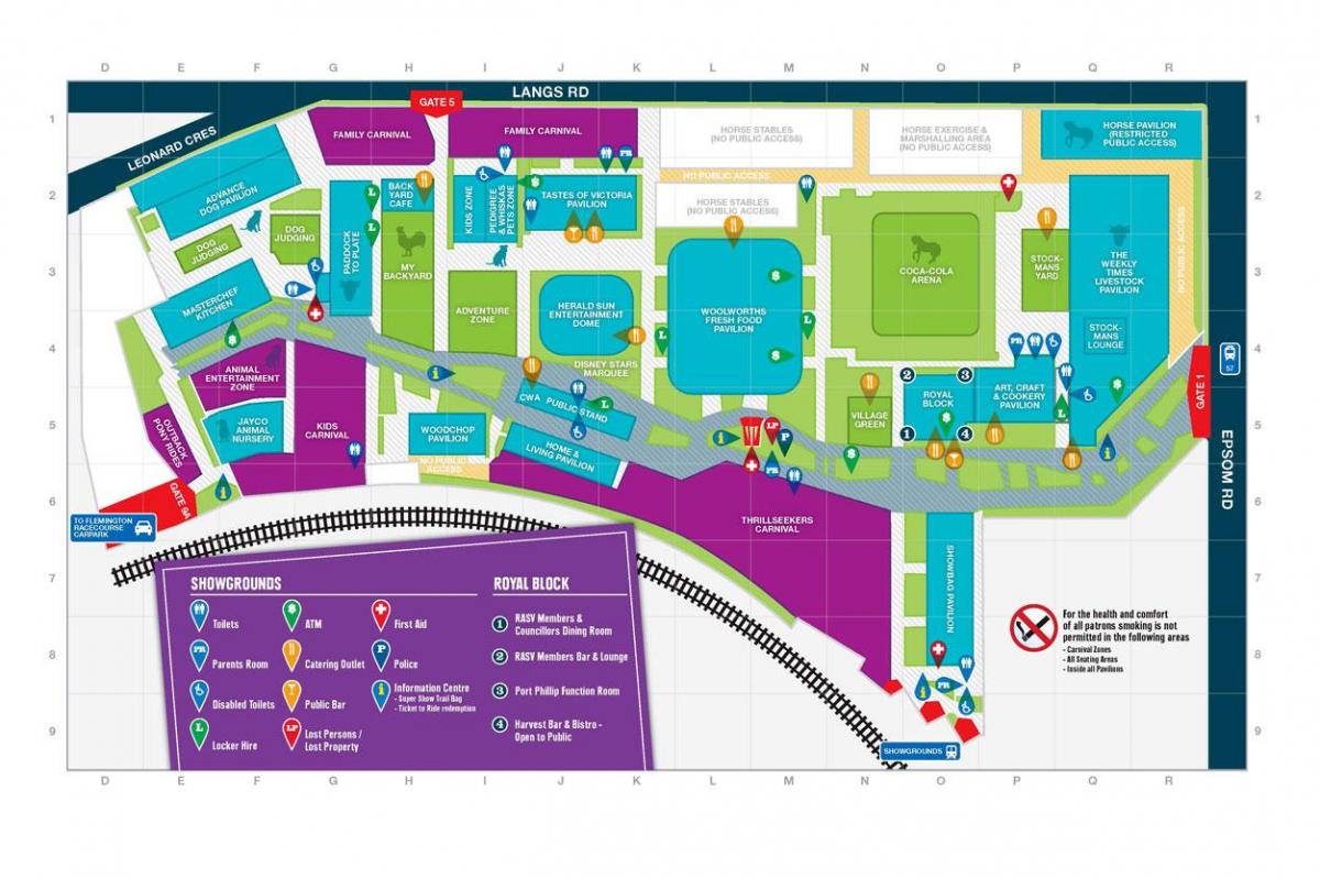 mappa di Melbourne Showgrounds
