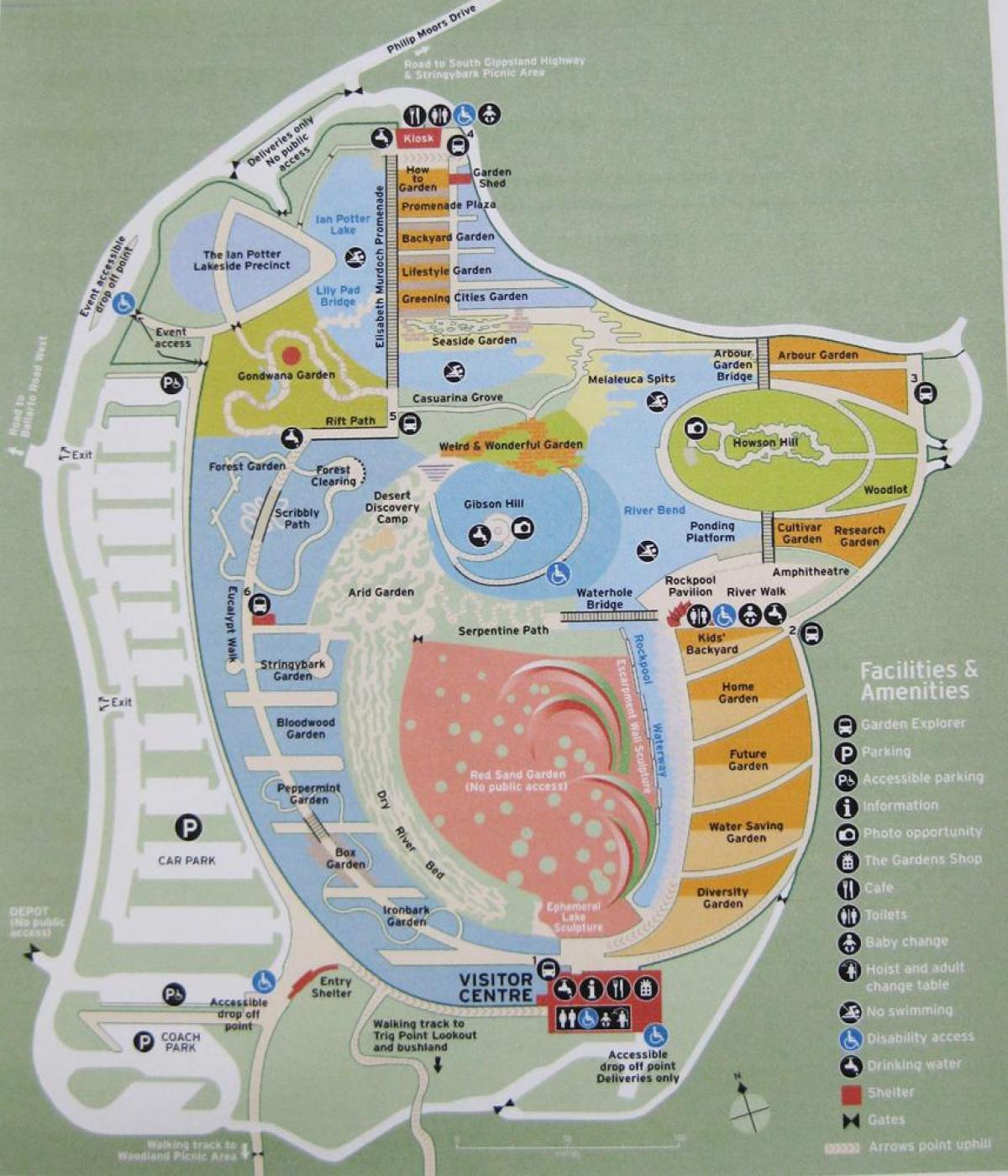 Royal botanic gardens mappa
