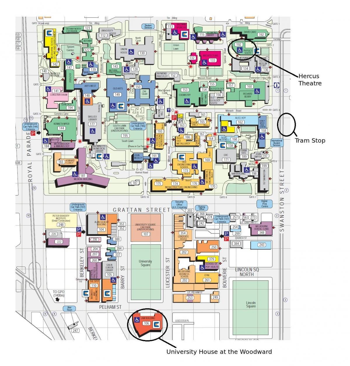 Victoria campus universitario mappa