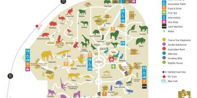 Mappa dello zoo di Melbourne