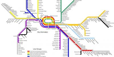 Melbourne linea ferroviaria mappa