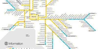 Mappa della metropolitana di Melbourne
