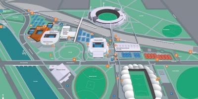 Melbourne olympic park mappa