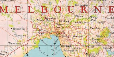 Melbourne mappa del mondo