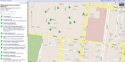 Mappa della università di Melbourne